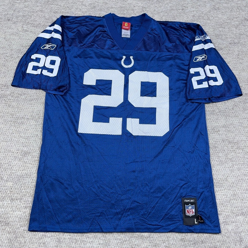 Vintage Indianapolis Colts Jersey Men Large Blue Joseph Addai Reebok Y2K Adult * - Picture 2 of 16